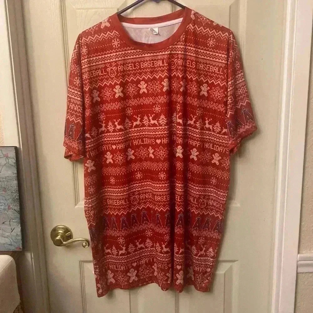 Angels men’s ugly Christmas t-shirt. Size XL.